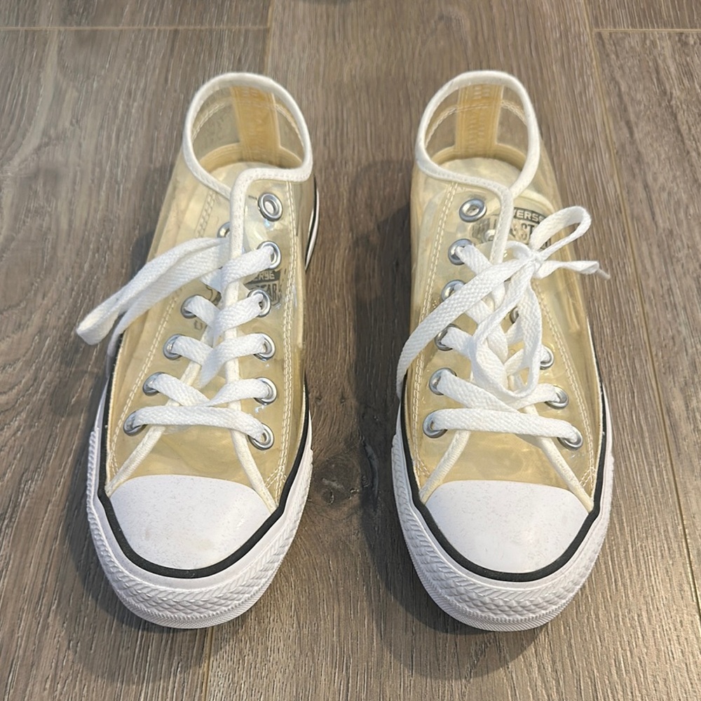 Converse Clear Sneakers with White Accents